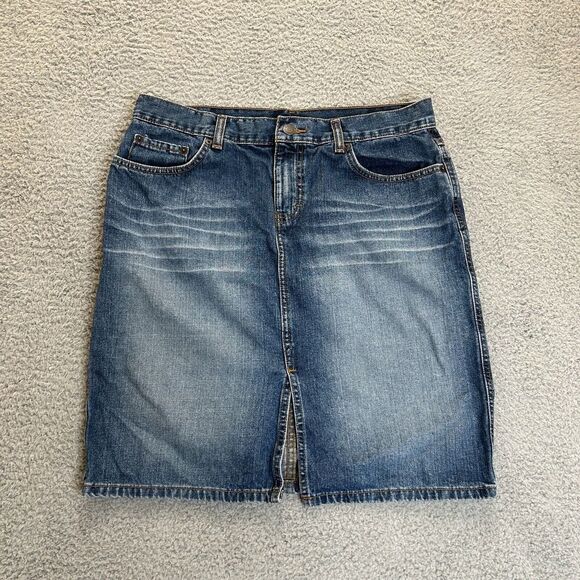 American Eagle Outfitters Dresses & Skirts - American Eagle Outfitters Skirt Size 10 Denim Front Slit 5 Pocket Mini